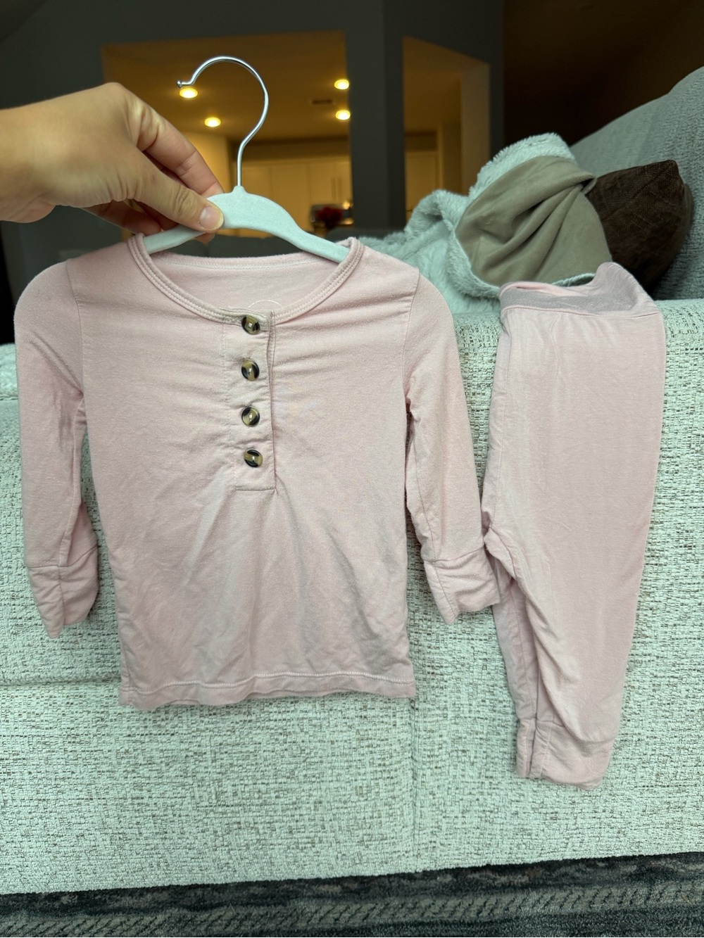 Lou Lou & Company Long Sleeve Button Henley Top and Legging Set